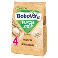 BoboVita Porcja Zbóż Kaszka bezmleczna manna po 4 miesiącu, 170 g