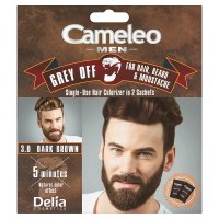 Delia Cosmetics Cameleo Men Krem koloryzujący do włosów,brody i wąsów nr 3.0 dark brown  15mlx2