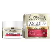 Eveline Platinum & Collagen 70+ Krem-maska silnie odbudowujący na dzień i noc  50ml