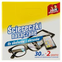 Sarantis Jan Niezbędny Ściereczki nasączane do okularów i ekranów 1op.-30szt