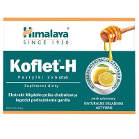 HIMALAYA KOFLET-H smak cytrynowy 12 pastylek do ssania