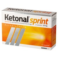 KETONAL SPRINT 25 mg granulat do przygotowania roztworu doustnego 12 saszetek