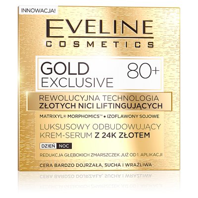 Eveline Gold Lift Expert 80+ Krem-serum odbudowujący na dzień i noc  50ml